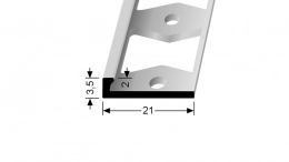 Ukončovací profil L 2 mm Küberit 299 G