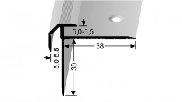 Schodový profil pro krytiny 5 - 5,5 mm (šroubovací) | Küberit 835 - 323 835 0044