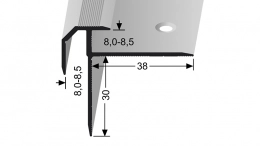Schodový profil pro krytiny 8 - 8,5 mm (šroubovací) | Küberit 838 - 323 838 0044