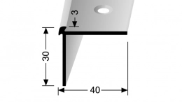 Schodový profil pro krytiny do 3 mm (šroubovací) Küberit 871