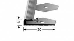 Ukončovací profil pro 3 mm (drážkovaný) Küberit 804 EB