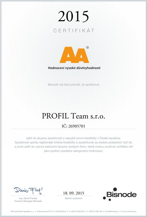 Certifikat 2015